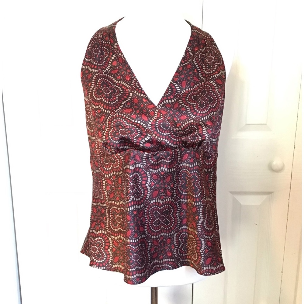 Worthington Silky Halter Like Sleeveless Top Sz 14
